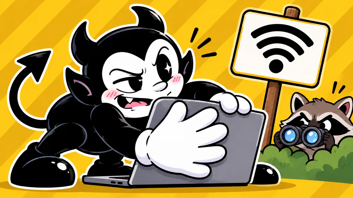 Маскот DoodleVPN. Публичный Wi-Fi: что угрожает и помогает ли VPN