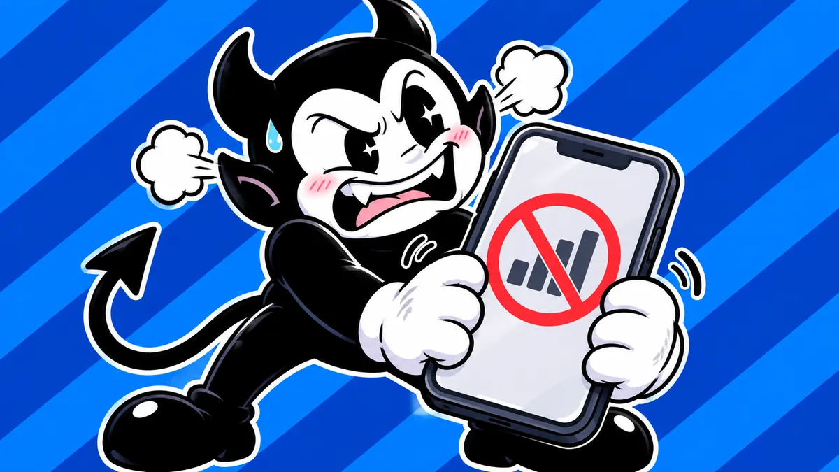 Маскот DoodleVPN. VPN не работает на мобильном интернете