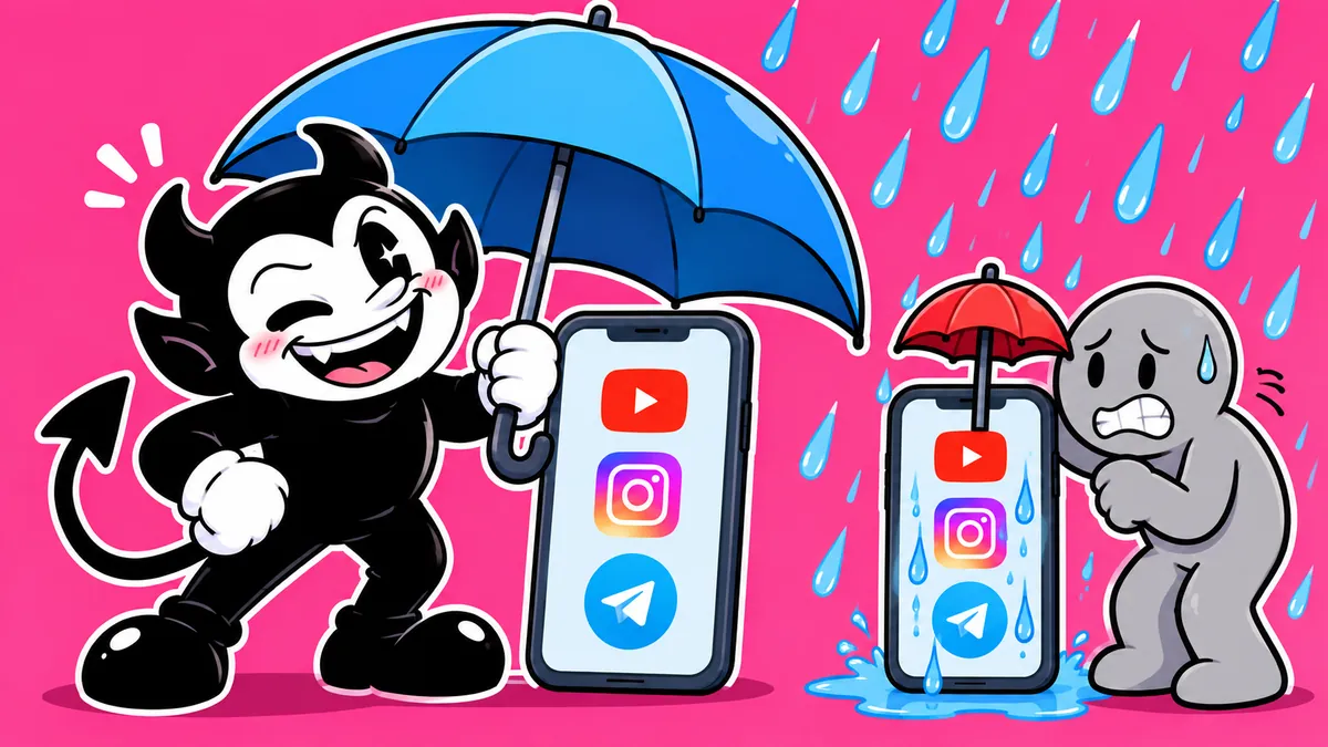 Маскот DoodleVPN. VPN или прокси: в чём разница